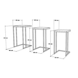 thumbnail of Skye Decor, Venedik- VenedikMDD, Weiß,Schwarz, Couchtische, 61,8x40x40 cm, 100% Melaminbeschichtete Partikelplatte