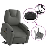 thumbnail of vidaXL Massagesessel mit Aufstehhilfe Dunkelgrau Stoff