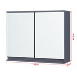 thumbnail of Helloshop26 - Wandmontierter Badezimmerschrank/Regal 60 x 20 x 50 cm mit Spiegel grau 03_0008900