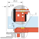 thumbnail of SCHROFF Führungsschiene Typ Zubehör, PC, 220 mm