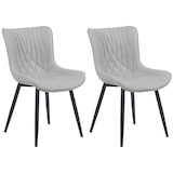 thumbnail of Lot de 2 chaises Brady Gris/Similicuir