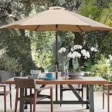 thumbnail of Ombrellone Da Giardino A Manovella Parasole Balcone Air Vent Inclinazione Regolabile Anti UV Impermeabile Mare Spiaggia Piscina Terrazzo 2.7 M Beige