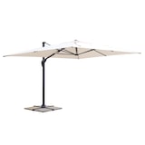 thumbnail of BLUES - Parasol de Jardín Excentrico 3x3 Orientable a 360°- Estructura de Aluminio Inclinable y Retráctil Brazo lateral  - Chimenea Cortaviento