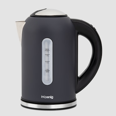 H.Koenig BOE52 waterkoker met instelbare temperatuur, 1,7 L, 40–100 °C, 2200 W, zwart