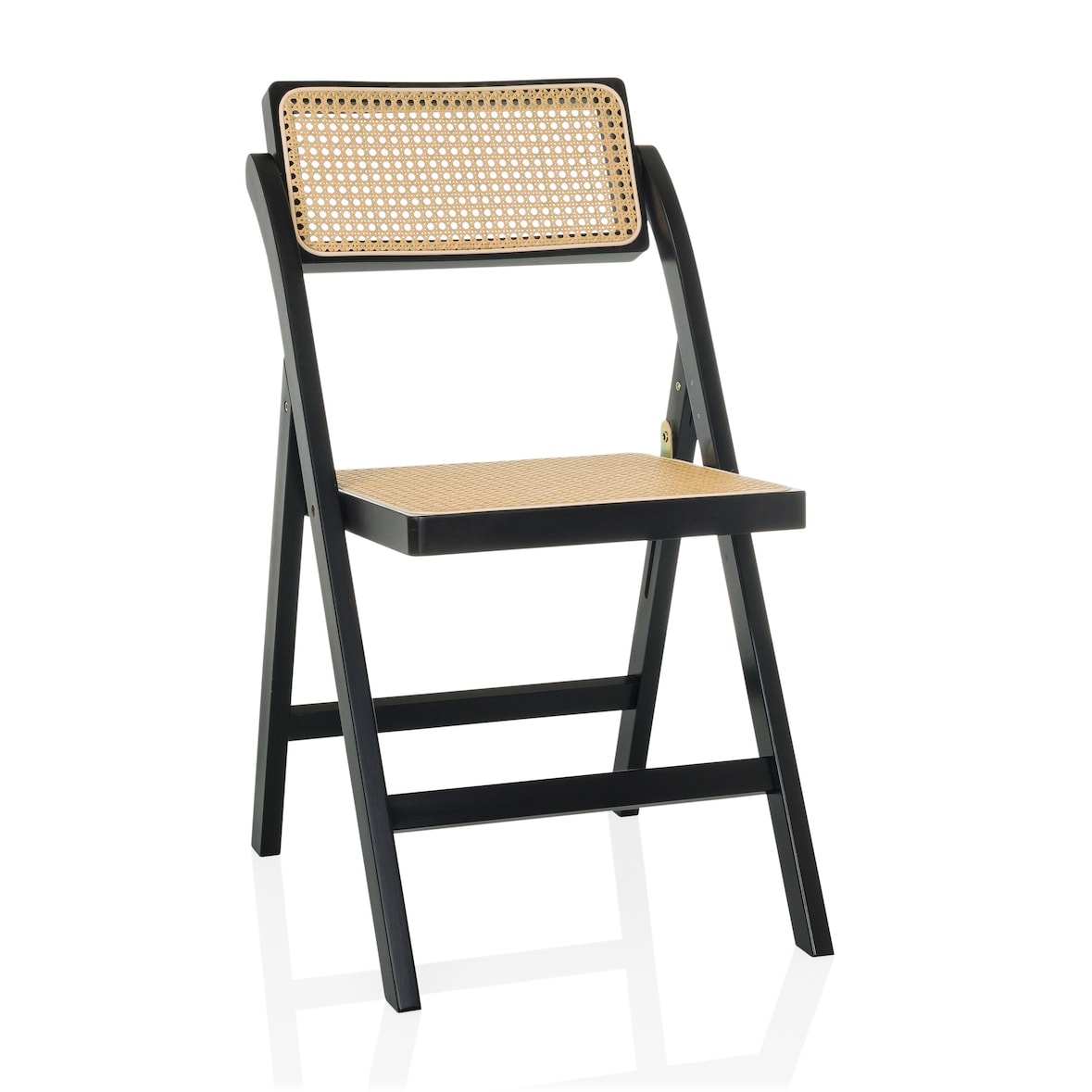 Silla plegable / Silla de comedor TUDELA BAMBOO Bambú / Ratán marrón hjh LIVING
