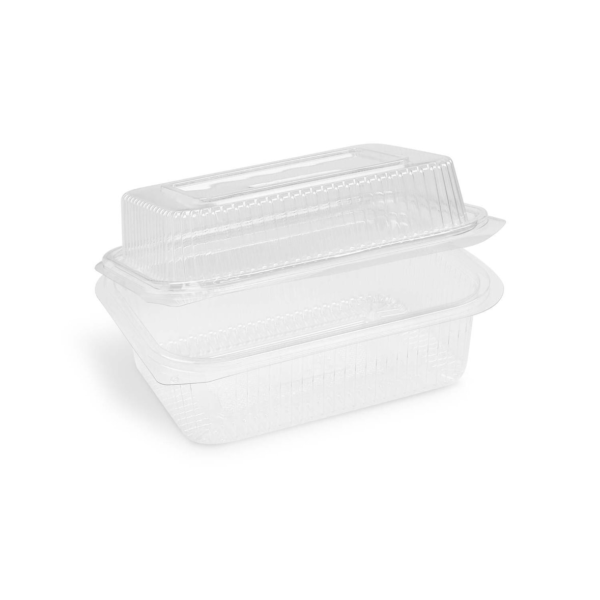 VEPATIM 100 Rechteckbecher klar mit Deckel 750 + 400 ml (rPET)