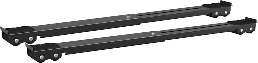 vidaXL Waschmaschinensockel 2 pcs Schwarz 72 x 5 x 4,5 cm Edelstahl