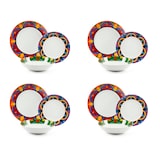 thumbnail of Juego de vajilla Excelsa Cancún de 12 piezas, porcelana multicolor