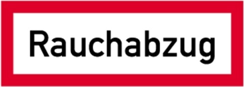 Aufkleber Rauchabzug, Folie, 297x105 mm
