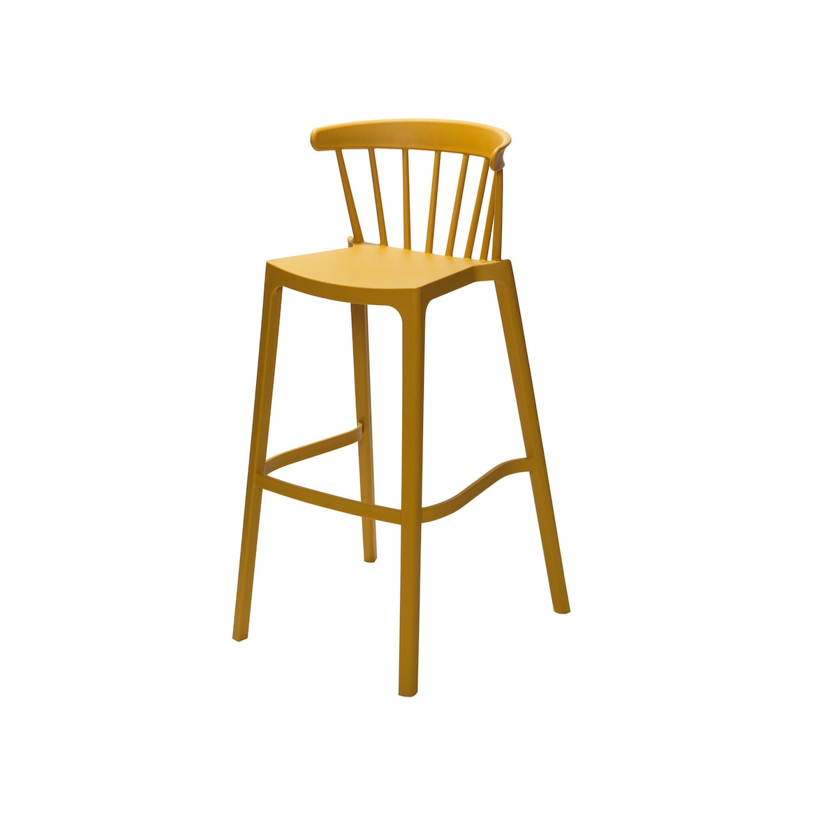 Windson Tabouret de bar ocre jaune, Polypropylène, 56x55x103cm (LxPxH), 50914