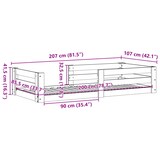 thumbnail of vidaXL Massivholzbett ohne Matratze Weiß 100x200 cm Kiefernholz