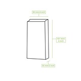thumbnail of BIOZOYG 500 Stück Blockbeutel ohne Fenster 9,5 x 6 x 16 cm, Größe S Papierbeutel, Kraftpapiertüten Verpackungsbeutel, Papiersack, umweltfreundlich