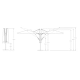thumbnail of METRO PROFESSIONAL Ombrellone doppio quadrato, acciaio, 2.5 x 2.5 m, idrorepellente, beige/platino