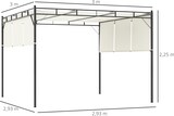 thumbnail of Pérgola 3x3 m Cenador de Jardín con Techo Retráctil Tela de Poliéster y Tubo de Acero para Patio Terraza Exterior