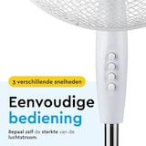 thumbnail of BRASQ Ventilator Staand - Statiefventilator Stil 45W - Fan met 3 snelheden -  Waaier Ø 40cm - Wit