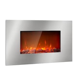 thumbnail of KlarsteinLausanne Luxe Elektrischer Kamin 2000W 2 Heizstufen 90 cm EdelstahlSilber