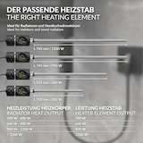 thumbnail of LuxeBath Heizstab 1200 W Schwarz mit Thermostat & Digitalanzeige – Elektrischer Heizstab mit Timer-Funktion, Heizpatrone für Badheizkörper,