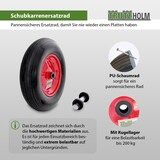 thumbnail of Schubkarrenrad Ersatzrad Vollgummi 4.80/4.00-8 mit Achse Stahlfelge