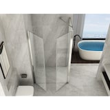 thumbnail of Box Doccia 8mm Porta Saloon Apertura Interna Esterna A Due Ante - Nova 2.0 - 100x80 - Ingresso Lato Corto