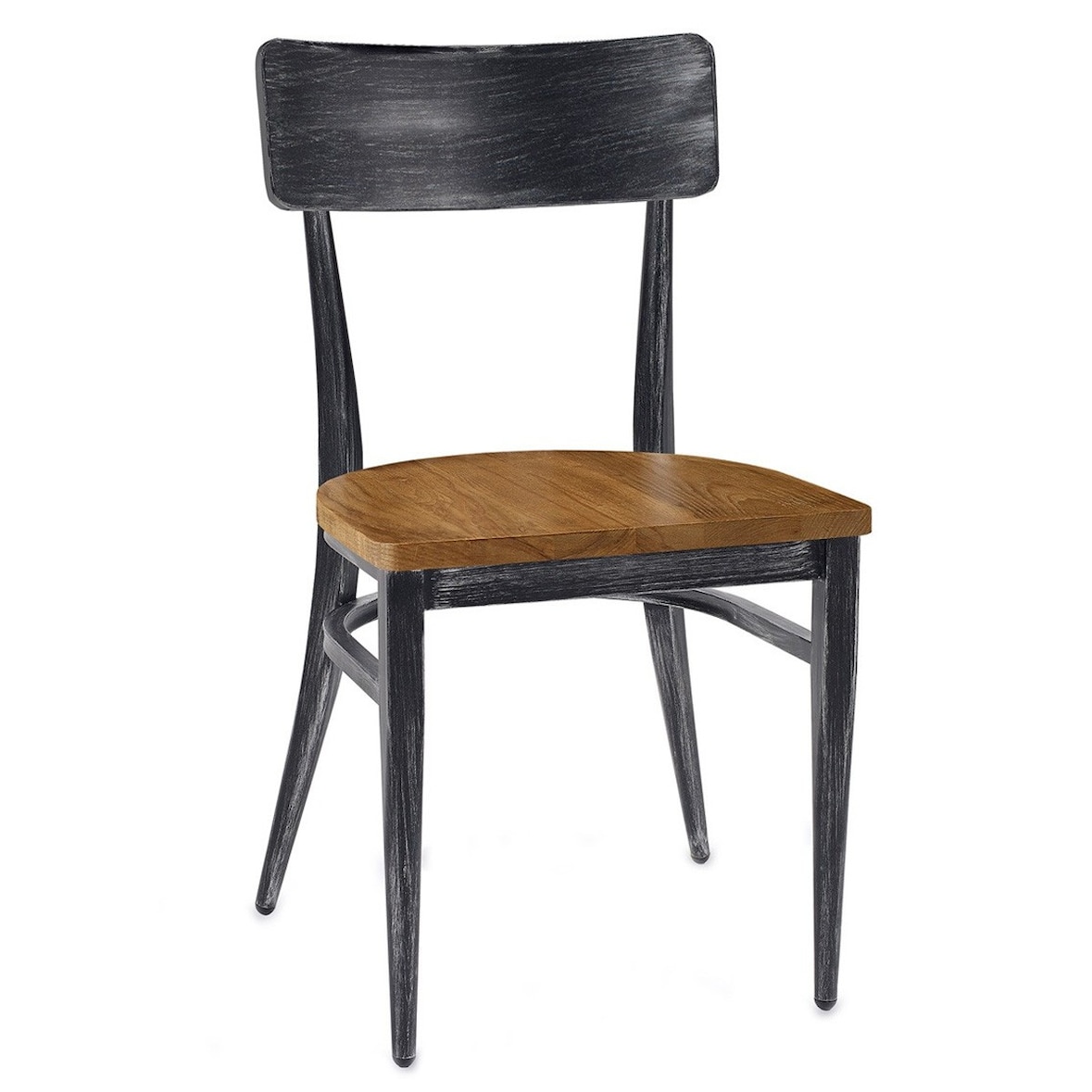 Silla cafeteria asiento madera IM188-M Negro Envejecido