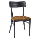 thumbnail of Silla cafeteria asiento madera IM188-M Negro Envejecido
