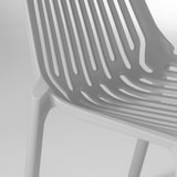 thumbnail of Set van 4 witte plastic stoelen - Oviala