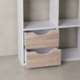 thumbnail of Großes Bücherregal in Sonoma Eiche und Weiß, modernes Design, 8 Fächer für Stauraum, multifunktional als Raumteiler nutzbar | Kadima Design