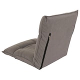 thumbnail of Sedia da pavimento HWC-N44, poltrona da pavimento cuscino 6 posizioni reclinabili, velluto ~ grigo scuro