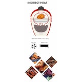 thumbnail of Tarrington House Barbacoa de carbón Kamado Naggado, Ø 47 cm, cocción Divide & Conquer, mesas auxiliares, móvil, cerámica/acero inoxidable, negro