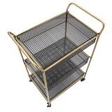 thumbnail of Carrello in metallo nero con 3 ripiani cm 56x37x81