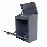 thumbnail of XXL Briefkasten HWC-H26, Firmenbriefkasten Postkasten, abschließbar pulverbeschichtet 52x44x25cm ~ anthrazit-schwarz