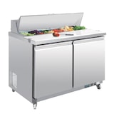 thumbnail of Polar U-Serie Doppeltür Saladette mit Vorbereitungstheke und Kühlschrank 405Ltr