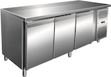 thumbnail of Gastro Edelstahl Kühltisch Kühltheke 3 Türen 231 L -2/+8°C Umluftkühlung