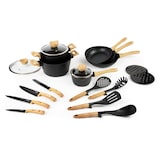 thumbnail of Excelsa Kochgeschirr Set 19 Stück Schwarz Wood Aluminium Schwarz