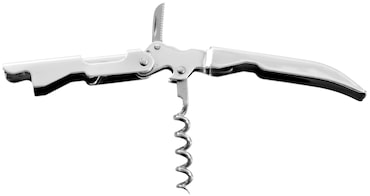 FMProfessional. Cavatappi Sommelier professionale in acciaio Inox con lama seghettata taglia capsula e apri capsule.