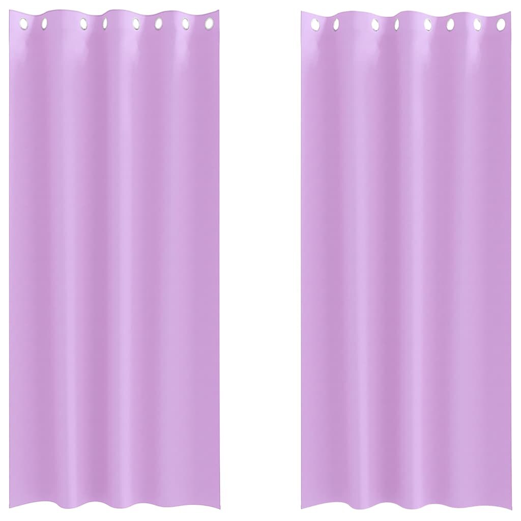 vidaXL Verduisterende gordijnen Paars Polyester