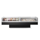 thumbnail of Vitrine réfrigérée à crème glacée gelato et pâtisserie froid ventilé bi-température 120+120x74x96 soit 6+6 bacs de 5 litres  ISA ONESHOW BASE