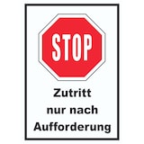 thumbnail of Stop Zutritt nur nach Aufforderung Schild A4 (210x297mm)