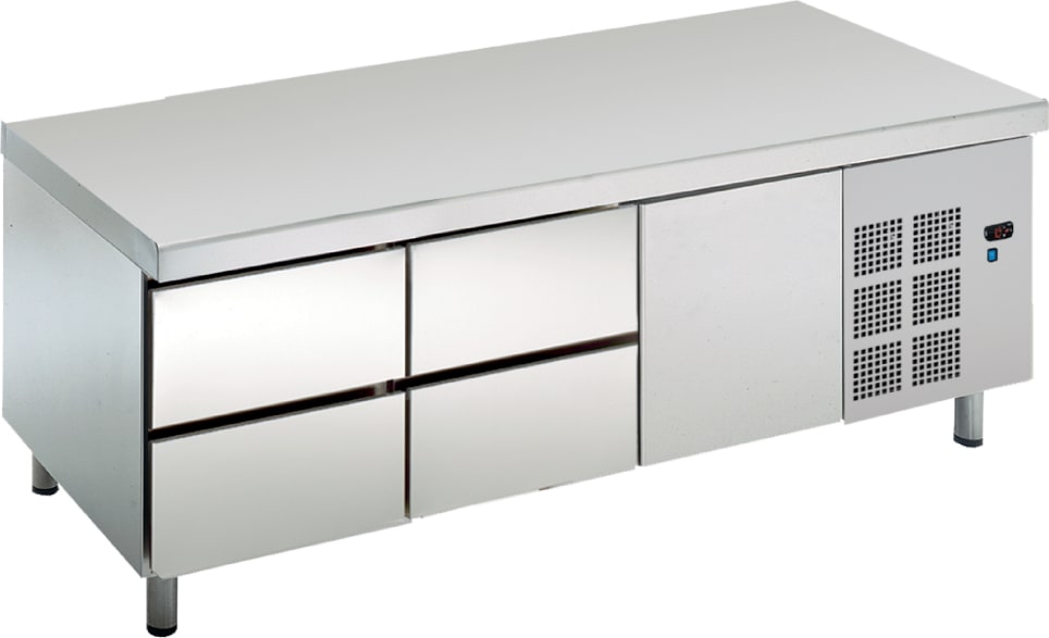 Kühler lager mit schubladen 1 große und 4 kleine - 1800x700x600 mm - 220 W 230/1V - 74770609 Eurast