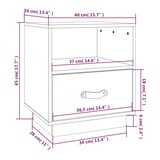 thumbnail of vidaXL Nachttische 2 Stk. Honigbraun 40x34x45 cm Massivholz Kiefer