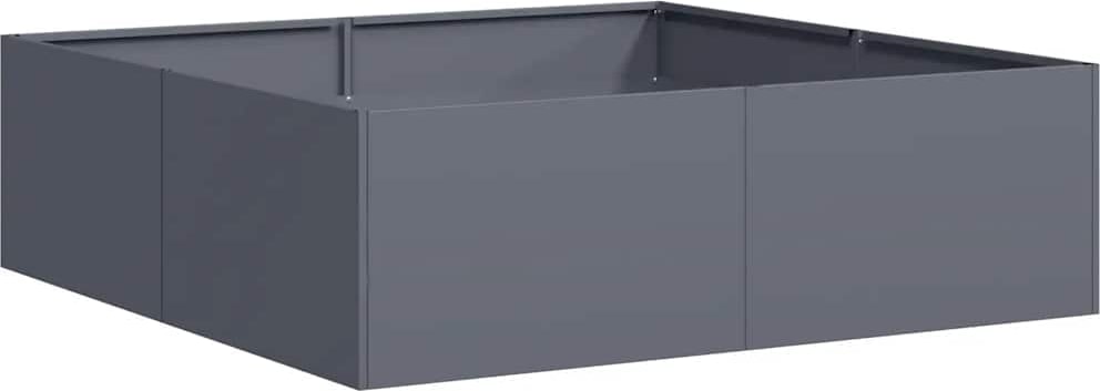 vidaXL Pflanzkübel Anthrazit 100x100x30 cm Stahl