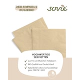 thumbnail of MANK Serviette in Sand aus Tissue 3-lagig, 33 x 33 cm, 100 Stück