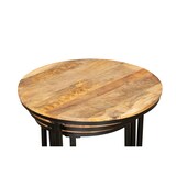 thumbnail of Beistelltisch HEINZ 3er Set Mangoholz Braun 50x60x60cm Couchtisch Sofatisch Abstelltisch