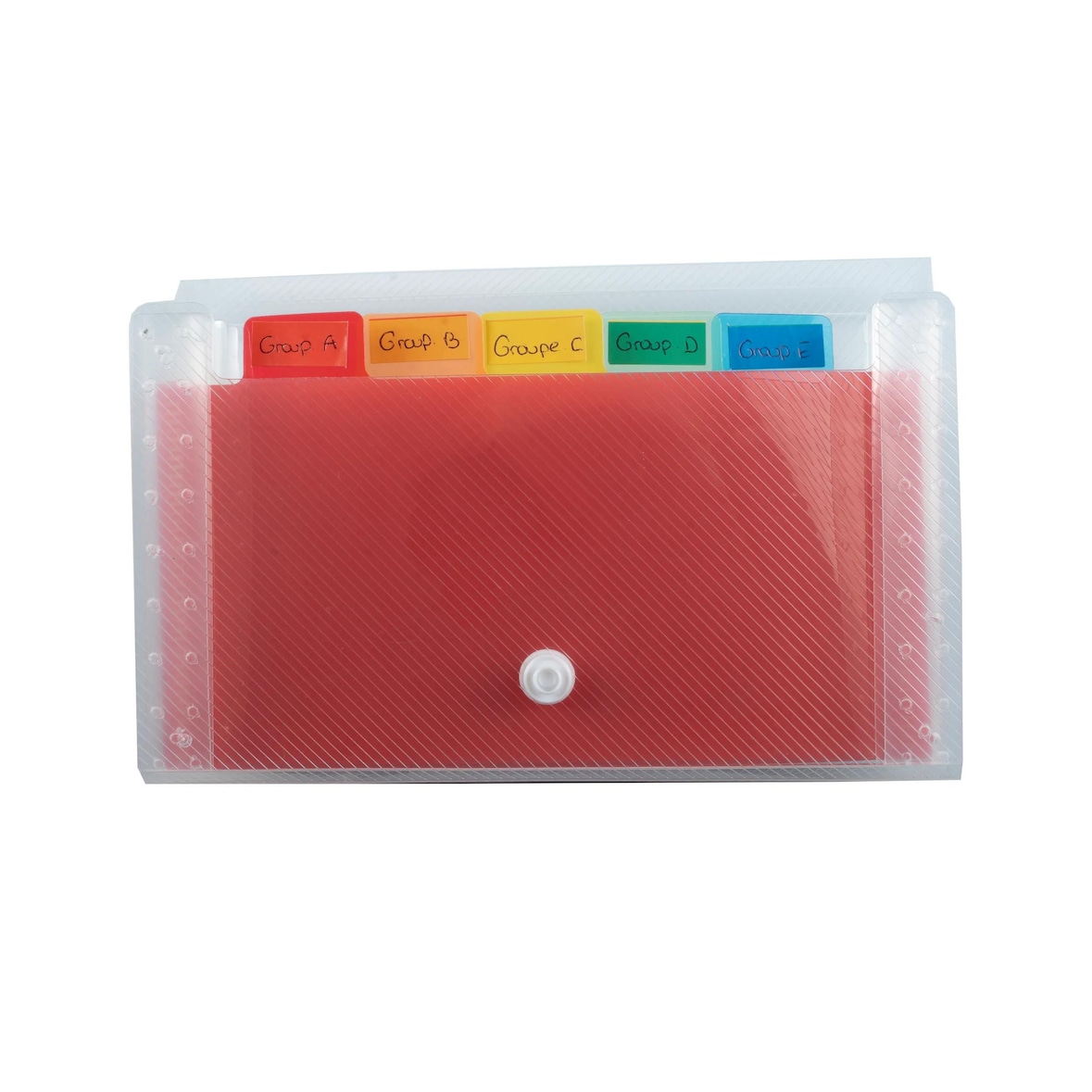 Exacompta - Réf. 55498E - Carton de 5 trieurs valisette pocket Crystal - 6 compartiments - dim 18x11 cm - couleur cristal
