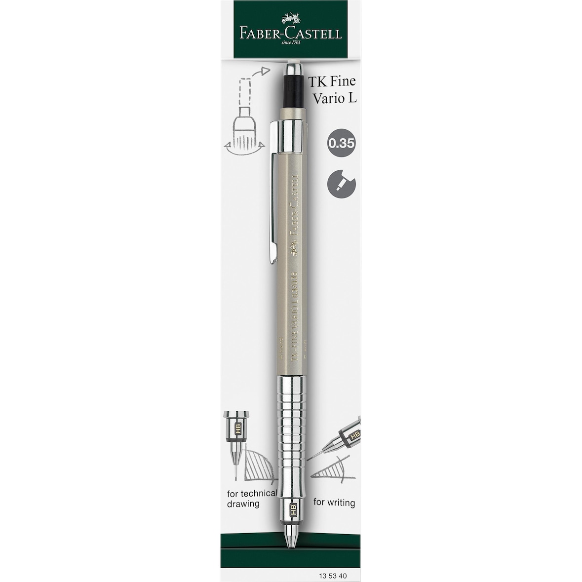 Faber Castell Druckbleistift TK-Fine Vario L 0,35 B gol Rad.