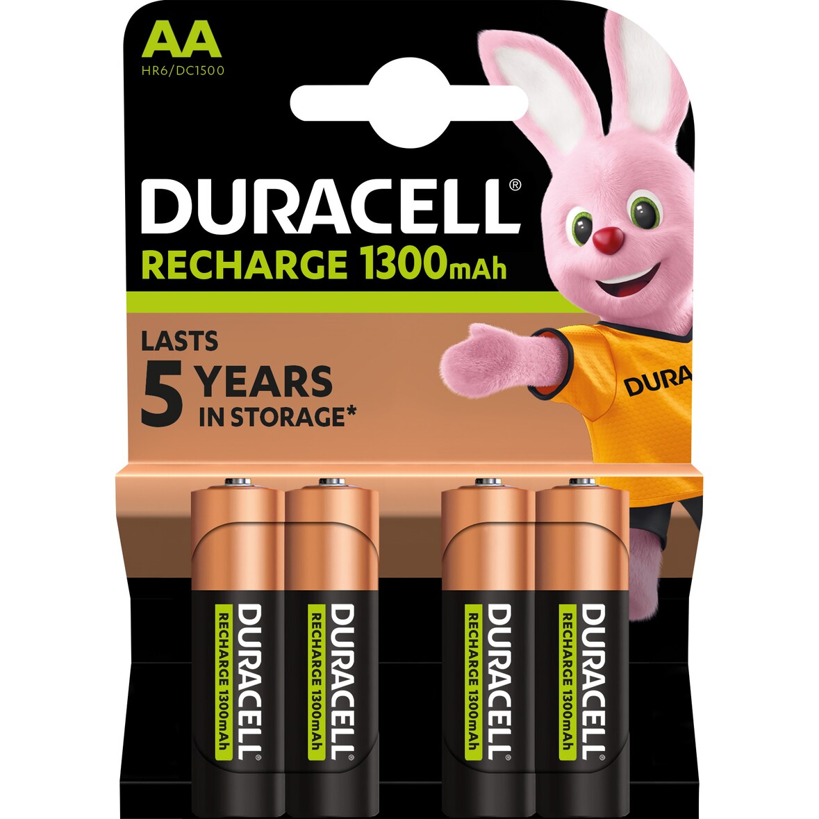 DURACELL piles RCR PLUS 1300 mAh AA - x4