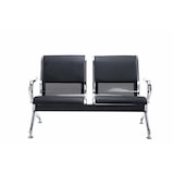 thumbnail of Banc d'attente Airport similicuir Noir / Noir/2 places