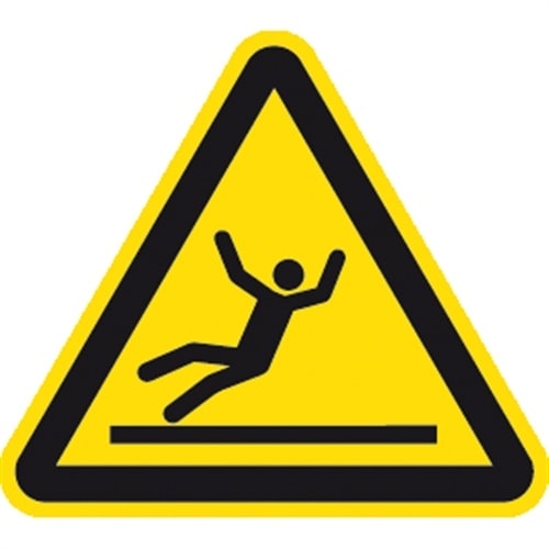 Schild Warnung vor Rutschgefahr nach ISO 7010, Alu, 200 mm SL