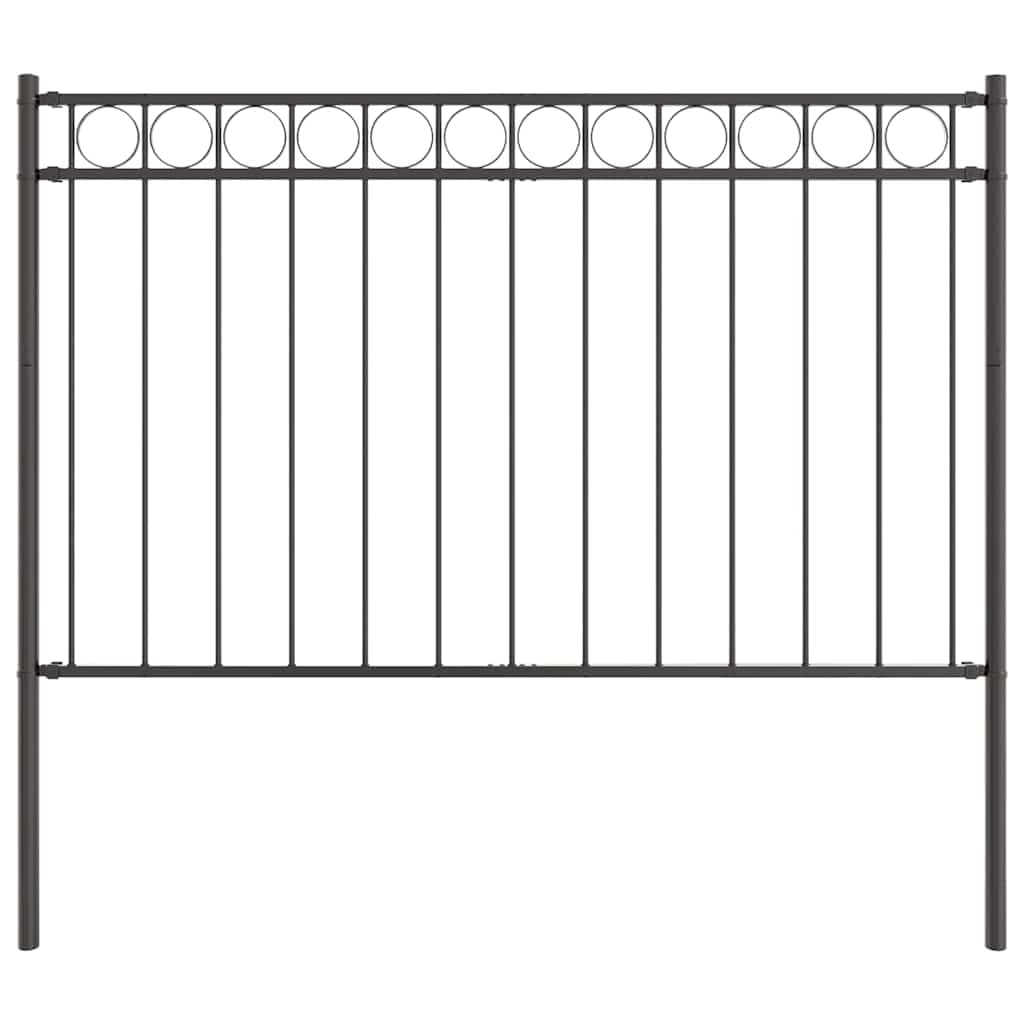 vidaXL Zaunelement Grau 170 x 130 cm Stahl