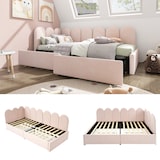thumbnail of Polsterbett 90x190 cm mit Stauraum und Schubladen – funktionales Design für Jugend und Erwachsene in Rosa